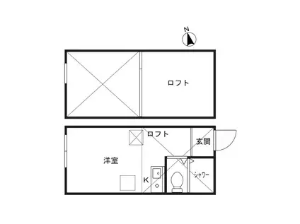 BLISS TERRACE川崎堤根PRIME(ワンルーム/2階)の間取り写真