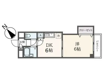 花みずき新館(1DK/1階)の間取り写真