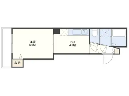 レジョンドール古川町(1DK/3階)の間取り写真