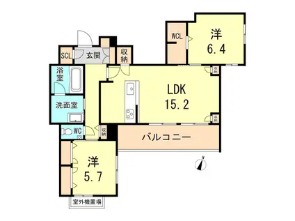 ベル エ ロンプラージュ(2LDK/2階)の間取り写真