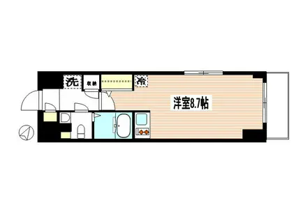 アムール南烏山(ワンルーム/4階)の間取り写真