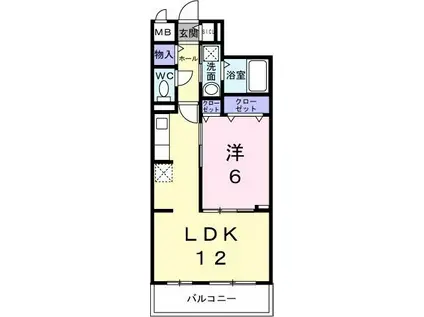 ワーズイヤー12(1LDK/3階)の間取り写真
