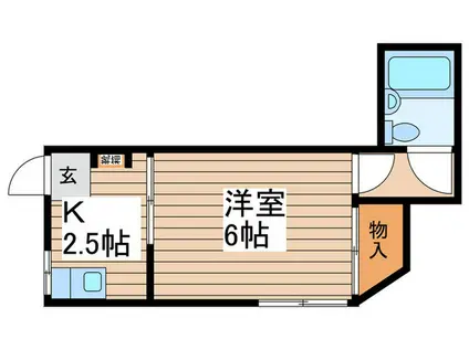 荻野荘(1K/1階)の間取り写真