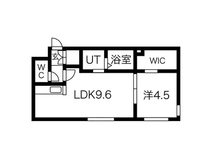 レジデンス南郷通16丁目北 B(1LDK/2階)の間取り写真