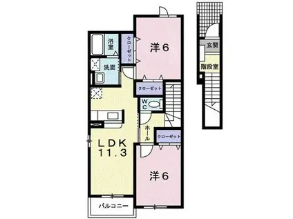 アトレ大財(1LDK/1階)の間取り写真