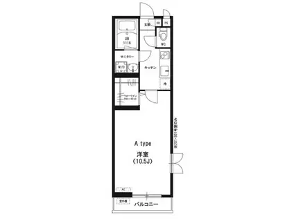 リブリ・KUSHHIKI(1K/1階)の間取り写真
