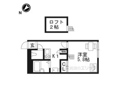 レオパレス OKUBO(1K/1階)の間取り写真