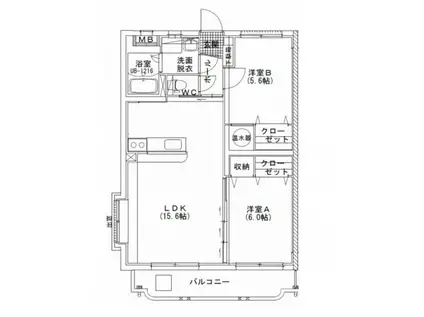 ユーミー須賀(2LDK/2階)の間取り写真