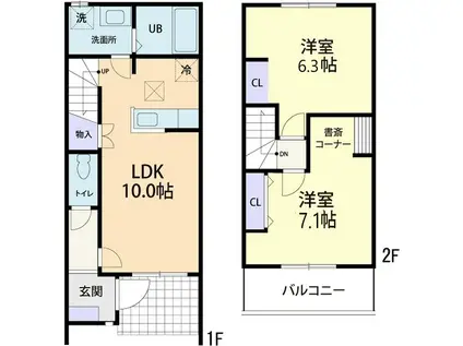 SOLGRACIA A(2LDK/1階)の間取り写真