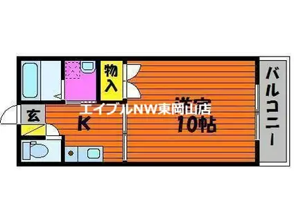 コンフォートケヤキ(1K/3階)の間取り写真