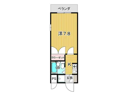 グランフォルム(1K/3階)の間取り写真