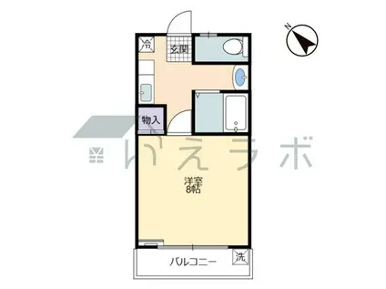 プリエ朝倉(1K/3階)の間取り写真