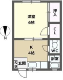 メゾン辻(1K/3階)の間取り写真