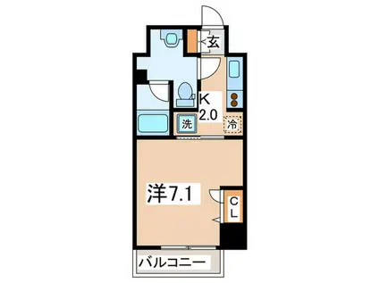 レジディア新横浜(1K/6階)の間取り写真