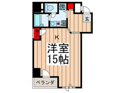 ディアコート船場(1K/10階)の間取り写真