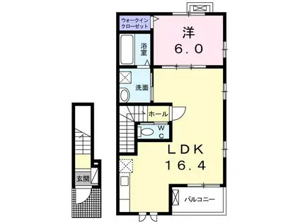 エミネンス(1LDK/2階)の間取り写真