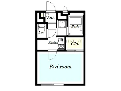 京成押上線 四ツ木駅 徒歩15分 3階建 築16年(1K/3階)の間取り写真