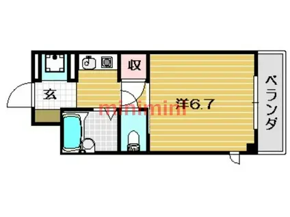 COURTMELLOW(1K/2階)の間取り写真