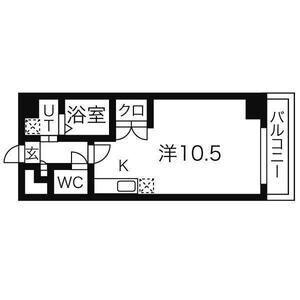 コーポこがね(ワンルーム/2階)の間取り写真