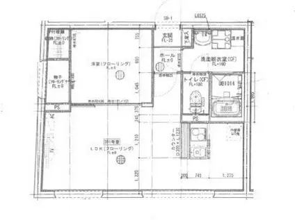 東京メトロ千代田線 町屋駅 徒歩10分 5階建 築8年(1LDK/2階)の間取り写真