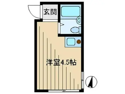 サンバレー坂上(1K/1階)の間取り写真