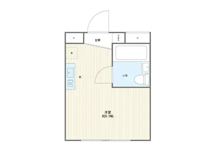 PEACE大森(ワンルーム/3階)の間取り写真