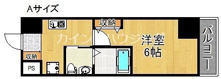 グランパシフィック花園北(1K/5階)の間取り写真