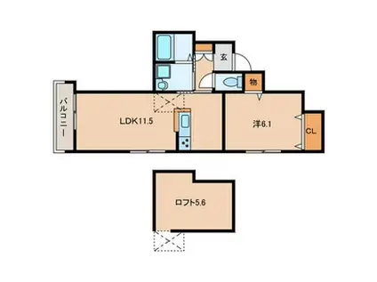 田柄4丁目計画(1LDK/2階)の間取り写真