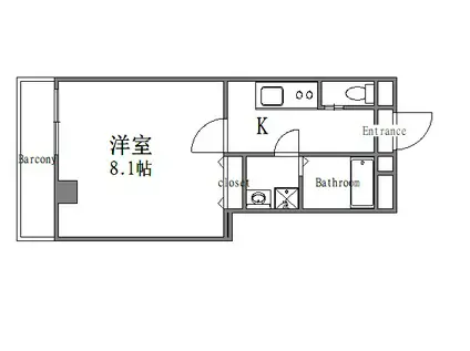 エーデルワイス本所(1K/4階)の間取り写真