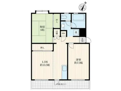 アッティー朝霞台(2LDK/5階)の間取り写真