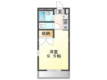 MH-ARC三蔵子(ワンルーム/1階)の間取り写真