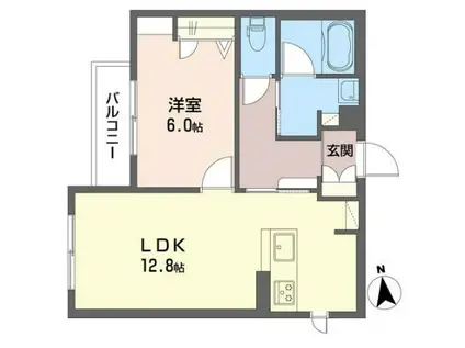 クレールコート下北沢(1LDK/1階)の間取り写真