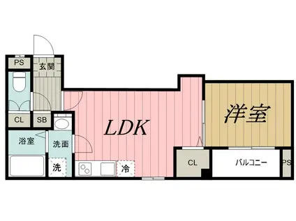 FIORA SOGA(1LDK/2階)の間取り写真