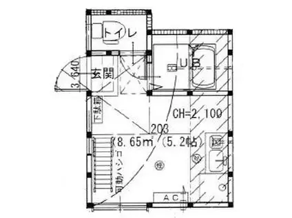 イデア横浜星川(ワンルーム/2階)の間取り写真