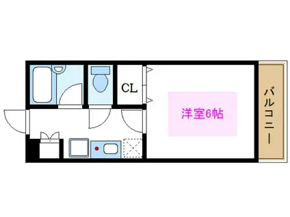 サンクレア(1K/1階)の間取り写真