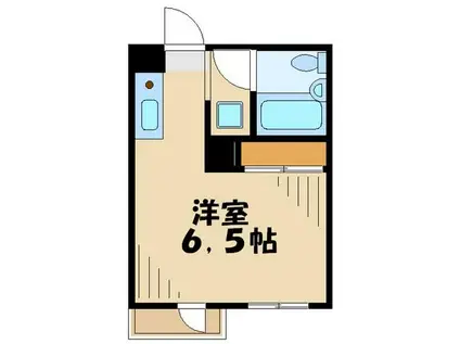 サンドルフ多摩(ワンルーム/1階)の間取り写真