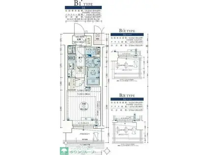 エステムコート名古屋金山ミッドクロス(1K/3階)の間取り写真