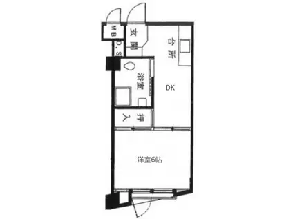 パラスト野方(1DK/5階)の間取り写真
