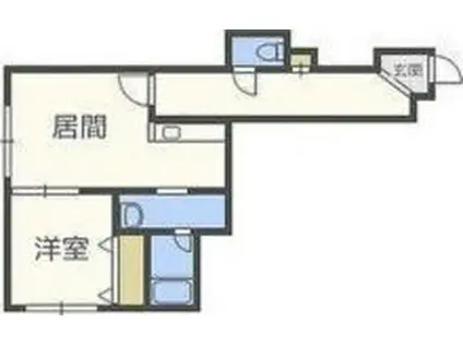 LEE TOWN G(1LDK/2階)の間取り写真