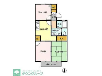 ビューエミネントⅢ(3DK/1階)の間取り写真