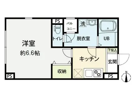 GLOBE RESIDENCE111(1K/2階)の間取り写真