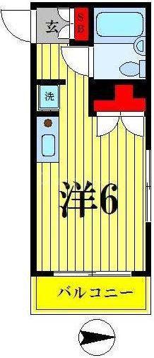 ダイアパレス北千住(ワンルーム/5階)の間取り写真