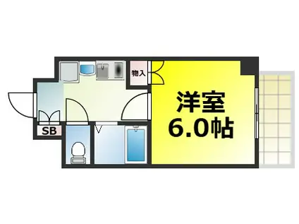 VILLA KEI(1K/5階)の間取り写真