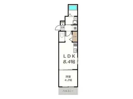 SHIN CULMEN(1LDK/1階)の間取り写真