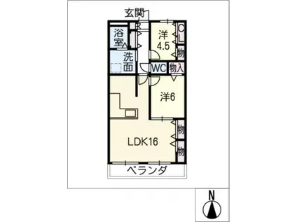メゾン・ド・オーシマI(2LDK/2階)の間取り写真