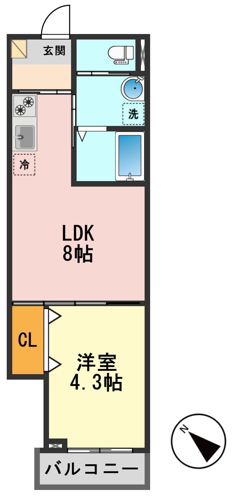 ROBOT HOME 金町(1LDK/3階)の間取り写真