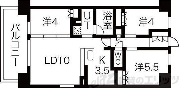 アーバンパーク淡路(3LDK/3階)の間取り写真