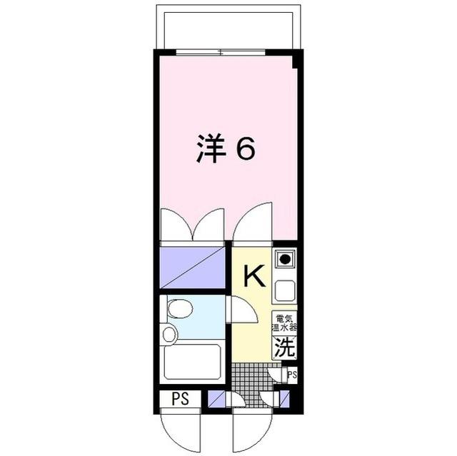 フレクション南林間(1K/4階)の間取り写真