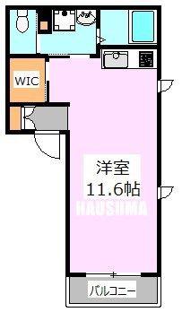 カーサ動坂(ワンルーム/2階)の間取り写真