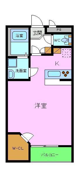 レオパレス大阪狭山2(1K/2階)の間取り写真